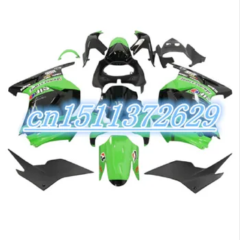 Мотоциклетные Обтекатели Для Kawasaki EX-250R EX250R Ninja 250 Year 08 09 10 11 12 Комплект Обтекателей для мотоцикла с впрыском ABS Зеленый, ЧЕРНЫЙ